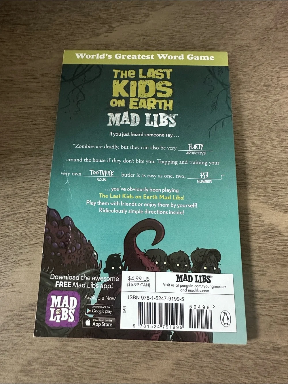 The Last Kids on Earth Mad Libs